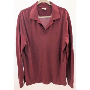 Brooks Brothers 1818 Maroon Original‎ Fit Performance L/S Polo Men's Size Large